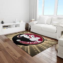NCAA Florida State Seminoles Sport Basketball And Foolball Team Logo Rectangle Area Rug FSS45