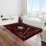 ncaa florida state seminoles sport basketball and foolball team logo rectangle area rug light room fss50