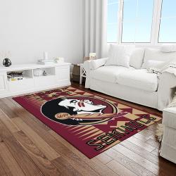 NCAA Florida State Seminoles Sport Basketball And Foolball Team Logo Rectangle Area Rug FSS61