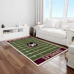 NCAA Florida State Seminoles Sport Basketball And Foolball Team Logo Rectangle Area Rug FSS65