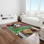 ncaa florida state seminoles sport basketball and foolball team logo rectangle area rug light room fss68