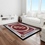 ncaa florida state seminoles sport basketball and foolball team logo rectangle area rug light room fss69