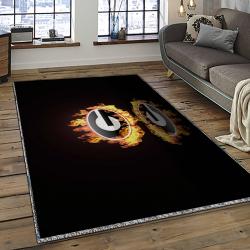 ncaa georgia bulldogs college sport basketball and foolball team logo rectangle area rug dark room gbs07