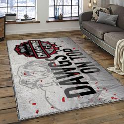 ncaa georgia bulldogs college sport basketball and foolball team logo rectangle area rug dark room gbs11