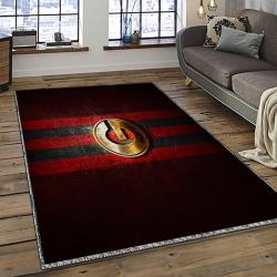 ncaa georgia bulldogs college sport basketball and foolball team logo rectangle area rug dark room gbs13