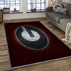 ncaa georgia bulldogs college sport basketball and foolball team logo rectangle area rug dark room gbs39