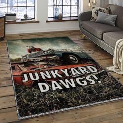 ncaa georgia bulldogs college sport basketball and foolball team logo rectangle area rug dark room gbs56