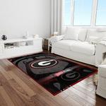 ncaa georgia bulldogs college sport basketball and foolball team logo rectangle area rug light room gbs10