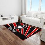 ncaa georgia bulldogs college sport basketball and foolball team logo rectangle area rug light room gbs37