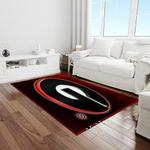 ncaa georgia bulldogs college sport basketball and foolball team logo rectangle area rug light room gbs38