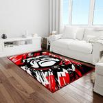 ncaa georgia bulldogs college sport basketball and foolball team logo rectangle area rug light room gbs45