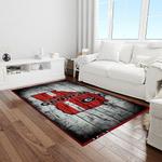 ncaa georgia bulldogs college sport basketball and foolball team logo rectangle area rug light room gbs48