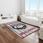 ncaa georgia bulldogs college sport basketball and foolball team logo rectangle area rug light room gbs50