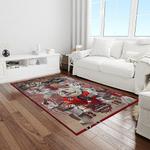 ncaa georgia bulldogs college sport basketball and foolball team logo rectangle area rug light room gbs58