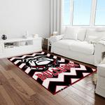 ncaa georgia bulldogs college sport basketball and foolball team logo rectangle area rug light room gbs70