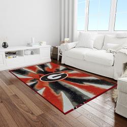 NCAA Georgia Bulldogs College Sport Basketball And Foolball Team Logo Rectangle Area Rug GBS71