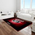 ncaa georgia bulldogs college sport basketball and foolball team logo rectangle area rug light room gbs73