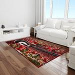 ncaa georgia bulldogs college sport basketball and foolball team logo rectangle area rug light room gbs77