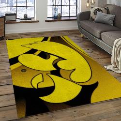 ncaa iowa hawkeyes college sport basketball and foolball team logo rectangle area rug dark room iwh55