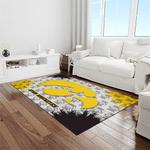 ncaa iowa hawkeyes college sport basketball and foolball team logo rectangle area rug light room iwh02