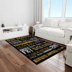 ncaa iowa hawkeyes college sport basketball and foolball team logo rectangle area rug light room iwh04