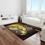 ncaa iowa hawkeyes college sport basketball and foolball team logo rectangle area rug light room iwh07