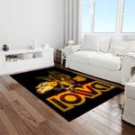ncaa iowa hawkeyes college sport basketball and foolball team logo rectangle area rug light room iwh08
