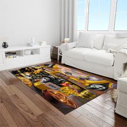 NCAA Iowa Hawkeyes College Sport Basketball And Foolball Team Logo Rectangle Area Rug IWH11