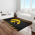 ncaa iowa hawkeyes college sport basketball and foolball team logo rectangle area rug light room iwh13