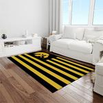 ncaa iowa hawkeyes college sport basketball and foolball team logo rectangle area rug light room iwh14