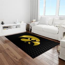 NCAA Iowa Hawkeyes College Sport Basketball And Foolball Team Logo Rectangle Area Rug IWH32