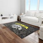 ncaa iowa hawkeyes college sport basketball and foolball team logo rectangle area rug light room iwh40