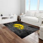 ncaa iowa hawkeyes college sport basketball and foolball team logo rectangle area rug light room iwh52