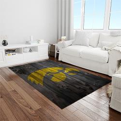 NCAA Iowa Hawkeyes College Sport Basketball And Foolball Team Logo Rectangle Area Rug IWH58