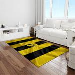 ncaa iowa hawkeyes college sport basketball and foolball team logo rectangle area rug light room iwh63