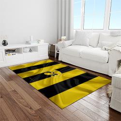 NCAA Iowa Hawkeyes College Sport Basketball And Foolball Team Logo Rectangle Area Rug IWH63