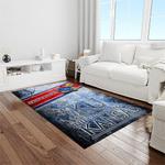 ncaa kansas jayhawks basketball team logo rectangle area rug light room kj02