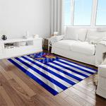 ncaa kansas jayhawks basketball team logo rectangle area rug light room kj11