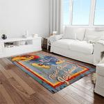 ncaa kansas jayhawks basketball team logo rectangle area rug light room kj21