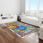 ncaa kansas jayhawks basketball team logo rectangle area rug light room kj28