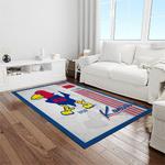 ncaa kansas jayhawks basketball team logo rectangle area rug light room kj30