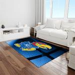 ncaa kansas jayhawks basketball team logo rectangle area rug light room kj32
