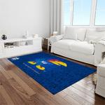 ncaa kansas jayhawks basketball team logo rectangle area rug light room kj34