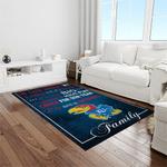 ncaa kansas jayhawks basketball team logo rectangle area rug light room kj37