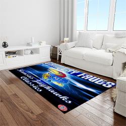 NCAA Kansas Jayhawks Basketball Team Logo Rectangle Area Rug KJ40