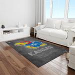 ncaa kansas jayhawks basketball team logo rectangle area rug light room kj42