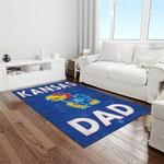 ncaa kansas jayhawks basketball team logo rectangle area rug light room kj45