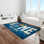 ncaa kansas jayhawks basketball team logo rectangle area rug light room kj46