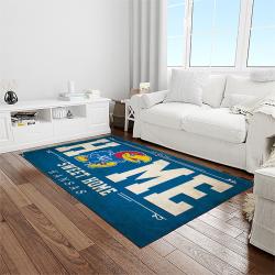 NCAA Kansas Jayhawks Basketball Team Logo Rectangle Area Rug KJ46