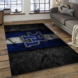ncaa kentucky wildcats college sport basketball and foolball team logo rectangle area rug dark room ktw20